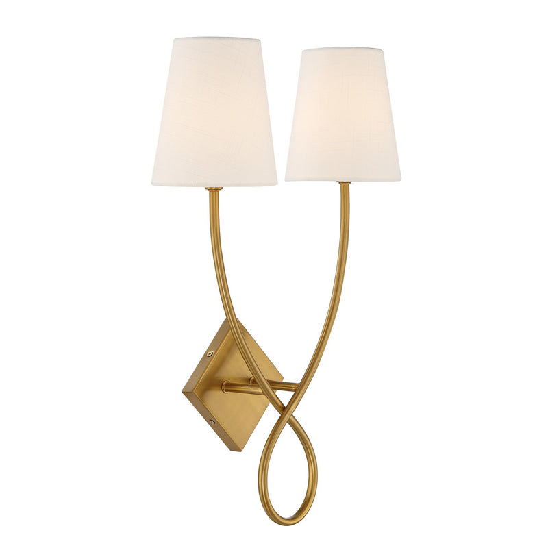 Savoy House 9-4928-2-322 Two Light Wall Sconce, Warm Brass (4)