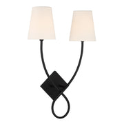 Savoy House 9-4928-2-89 Two Light Wall Sconce, Matte Black (3)