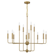 Savoy House 1-4046-12-322 12 Light Chandelier, Warm Brass (2)