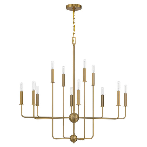 Savoy House 1-4046-12-322 12 Light Chandelier, Warm Brass (2)