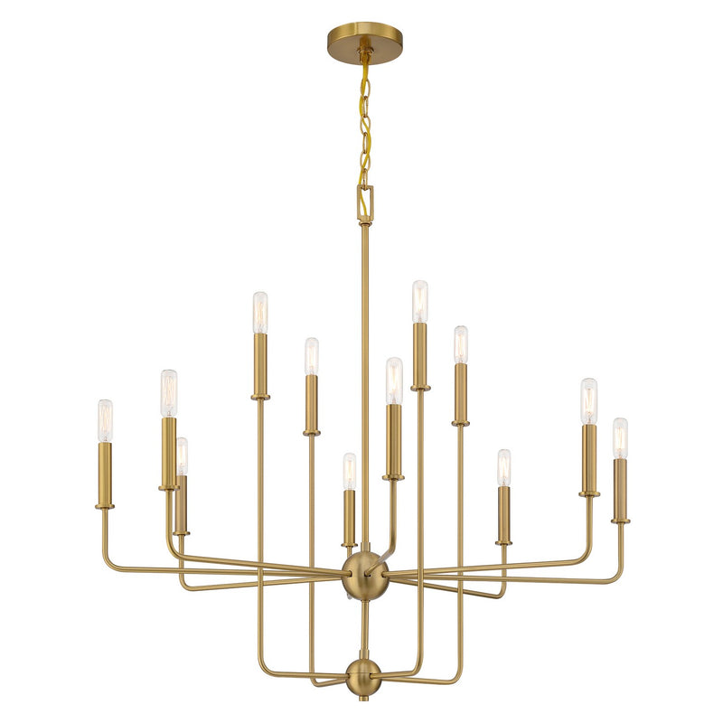 Savoy House 1-4046-12-322 12 Light Chandelier, Warm Brass (3)