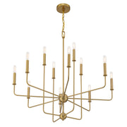 Savoy House 1-4046-12-322 12 Light Chandelier, Warm Brass (4)