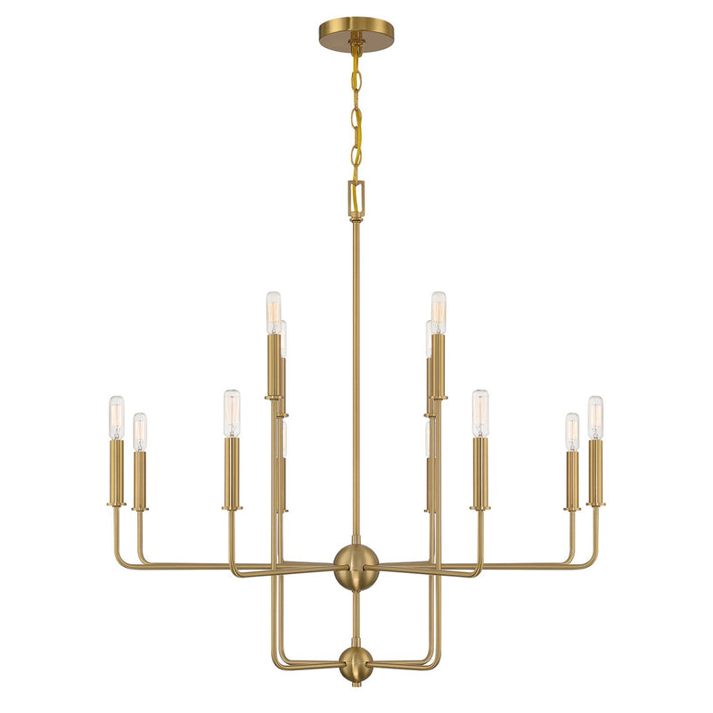 Savoy House 1-4046-12-322 12 Light Chandelier, Warm Brass (5)