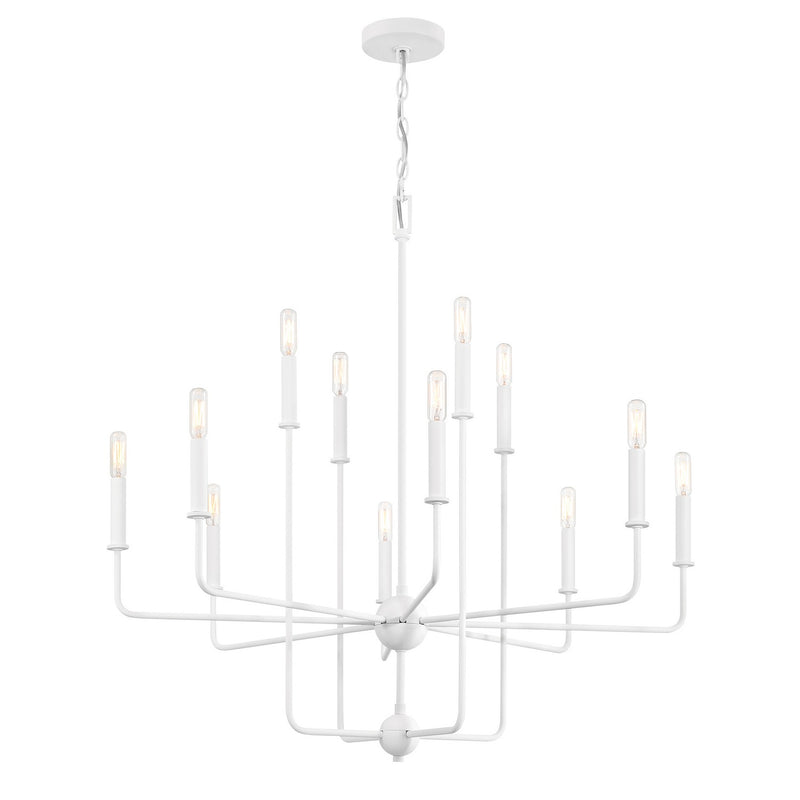 Savoy House 1-4046-12-83 12 Light Chandelier, Bisque White (3)