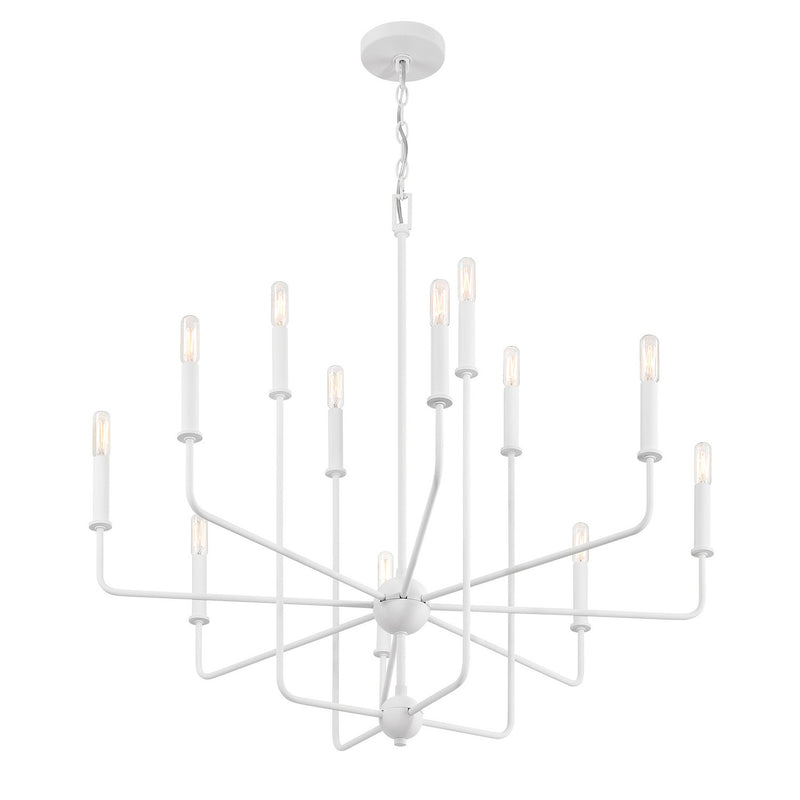 Savoy House 1-4046-12-83 12 Light Chandelier, Bisque White (4)