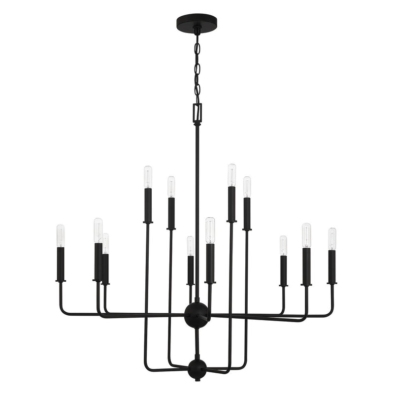 Savoy House 1-4046-12-89 12 Light Chandelier, Matte Black (2)