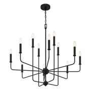 Savoy House 1-4046-12-89 12 Light Chandelier, Matte Black (4)