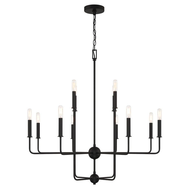Savoy House 1-4046-12-89 12 Light Chandelier, Matte Black (5)