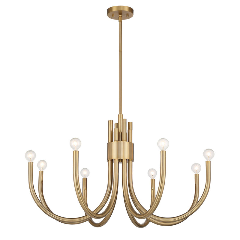 Savoy House 1-6680-8-127 Eight Light Chandelier, Noble Brass (3)