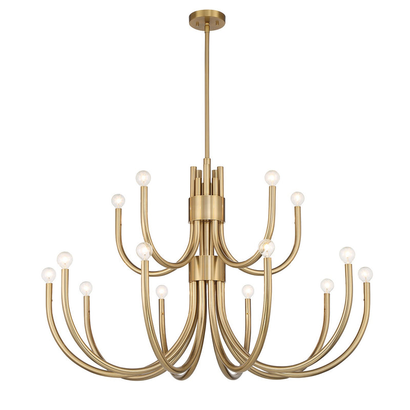 Savoy House 1-6682-15-127 15 Light Chandelier, Noble Brass (3)