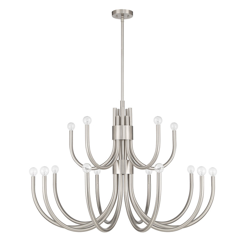 Savoy House 1-6682-15-SN 15 Light Chandelier, Satin Nickel (2)