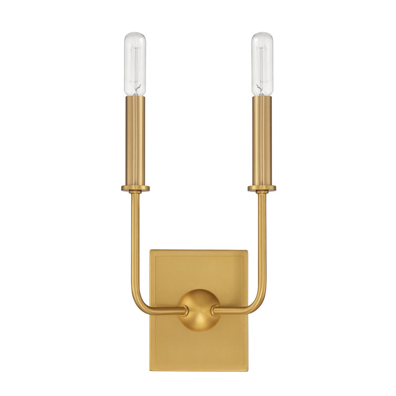Savoy House 9-4044-2-322 Two Light Wall Sconce, Warm Brass (2)