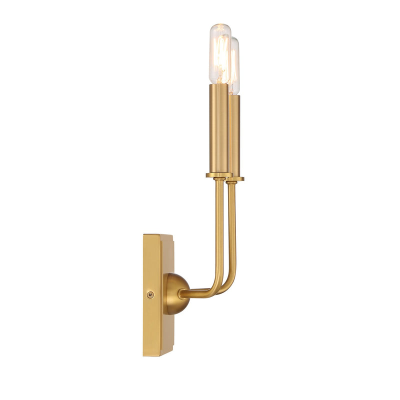 Savoy House 9-4044-2-322 Two Light Wall Sconce, Warm Brass (5)