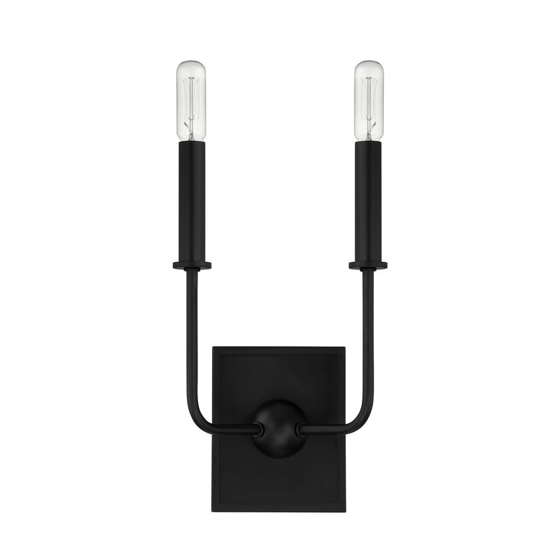 Savoy House 9-4044-2-89 Two Light Wall Sconce, Matte Black (2)