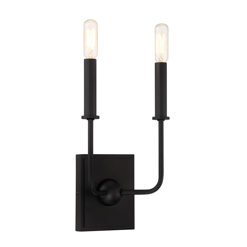 Savoy House 9-4044-2-89 Two Light Wall Sconce, Matte Black (3)