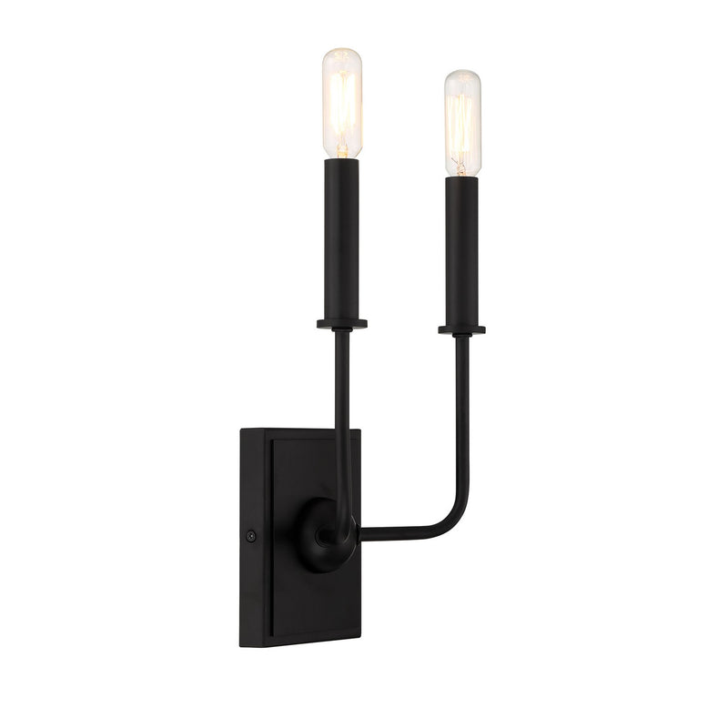 Savoy House 9-4044-2-89 Two Light Wall Sconce, Matte Black (4)