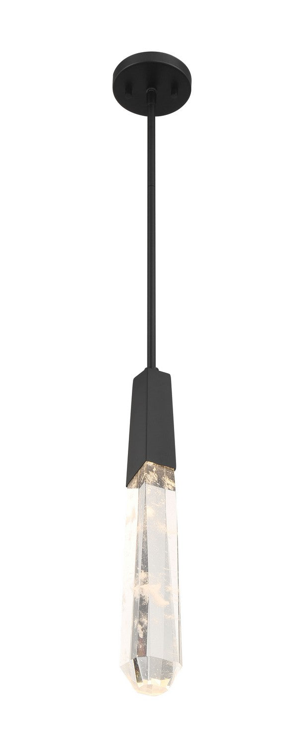George Kovacs P1283-66A-L Drifting Droplets 1 Light LED Pendant, Coal Black Alternate Image 3.jpg
