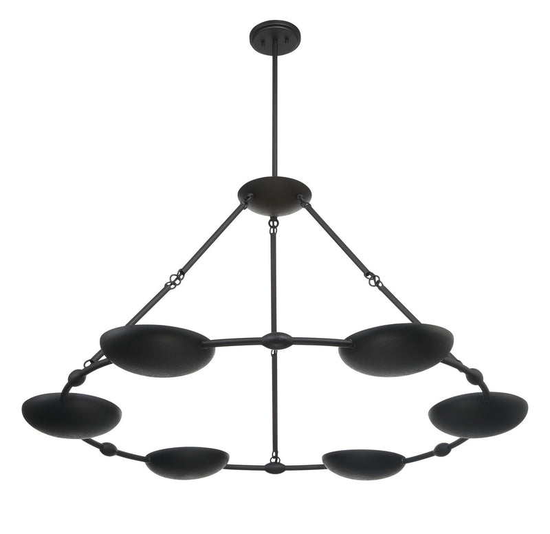 George Kovacs P1316-076 Undertas Six Light Chandelier, Iron Ore Alternate Image 2.jpg