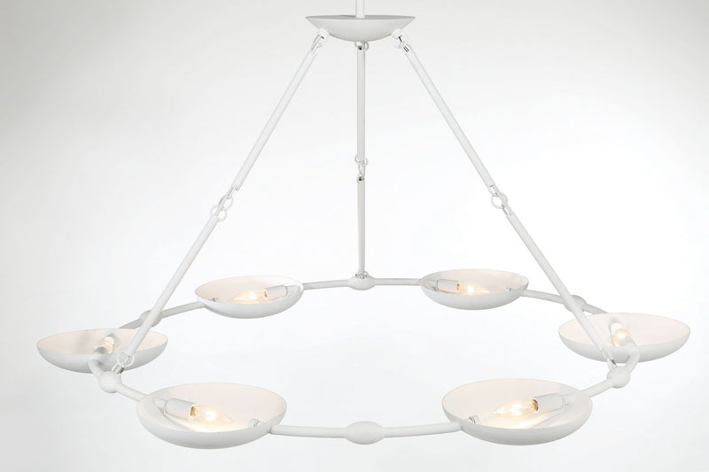 George Kovacs P1316-792 Undertas Six Light Chandelier, Piastra Plaster Alternate Image.jpg