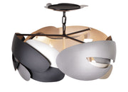George Kovacs P1333-780 Metalo Misto Four Light Semi Flush Mount, Brass/ Cola Grey / Matte Black Alternate Image.jpg