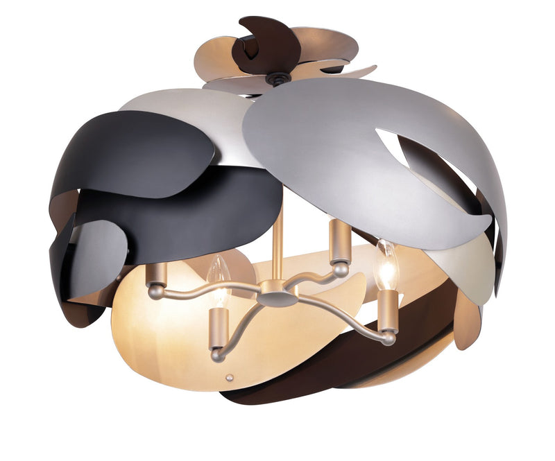 George Kovacs P1333-780 Metalo Misto Four Light Semi Flush Mount, Brass/ Cola Grey / Matte Black Alternate Image 3.jpg
