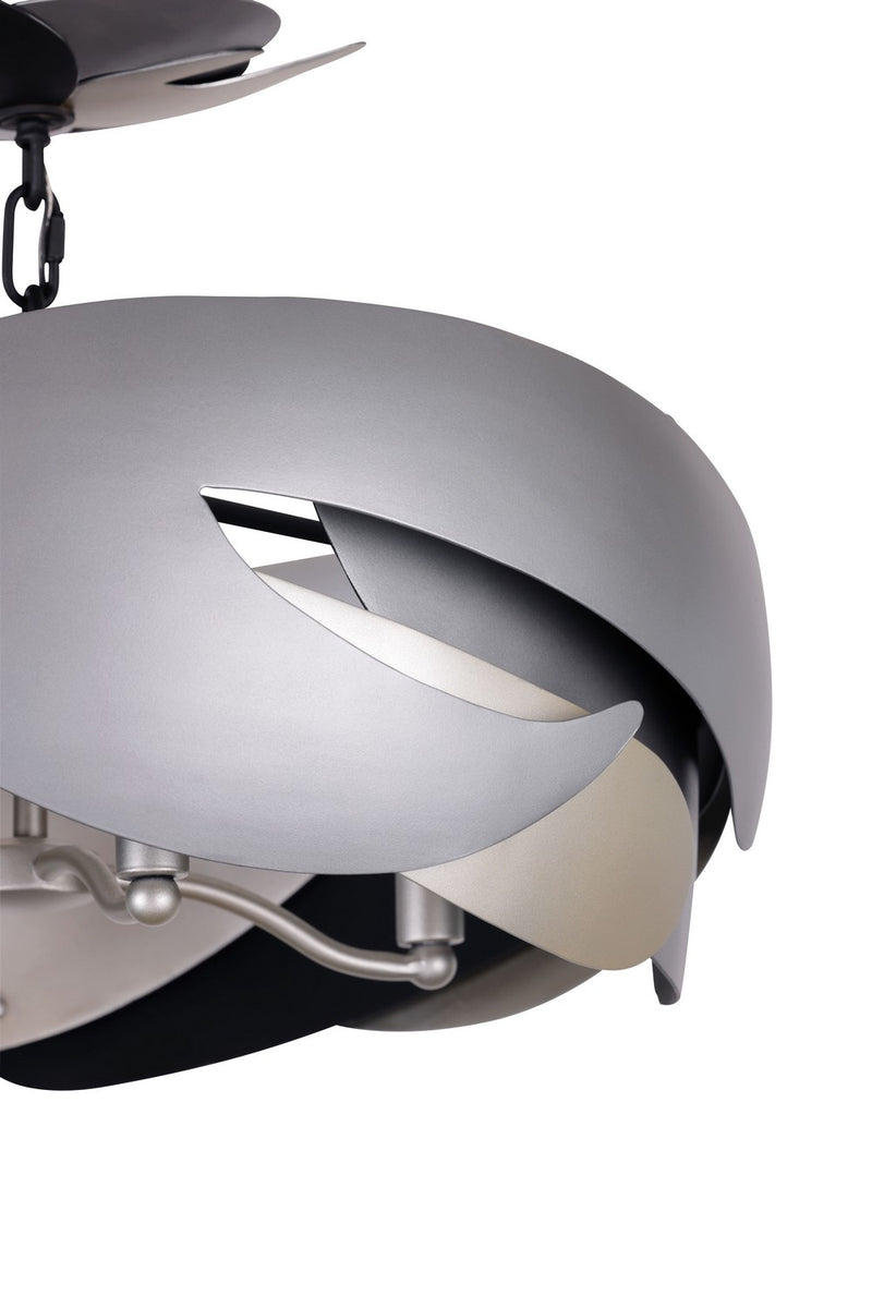 George Kovacs P1333-780 Metalo Misto Four Light Semi Flush Mount, Brass/ Cola Grey / Matte Black Alternate Image 4.jpg