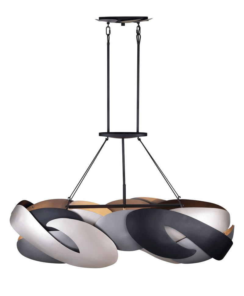 George Kovacs P1335-780 Metalo Misto Six Light Island Pendant, Brass/ Cola Grey / Matte Black Alternate Image 2.jpg