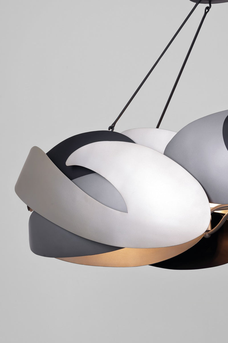 George Kovacs P1335-780 Metalo Misto Six Light Island Pendant, Brass/ Cola Grey / Matte Black Alternate Image 3.jpg