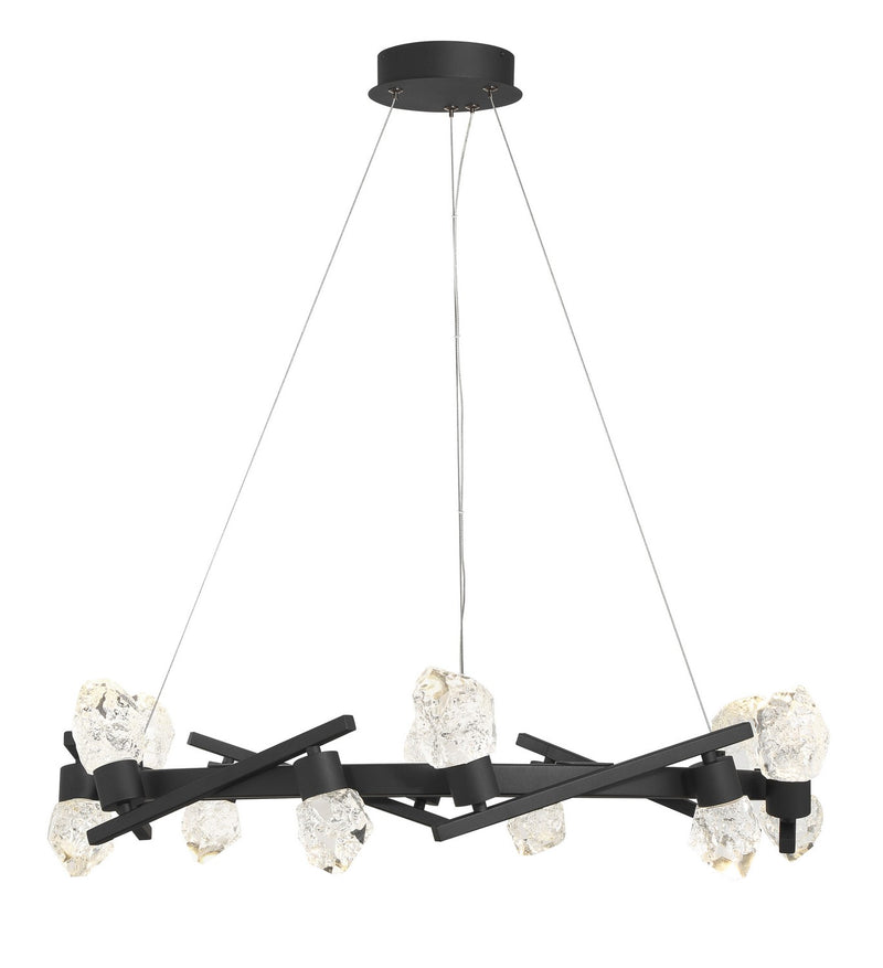 George Kovacs P1537-066-L Kosmyc LED Chandelier, Sand Black Alternate Image.jpg