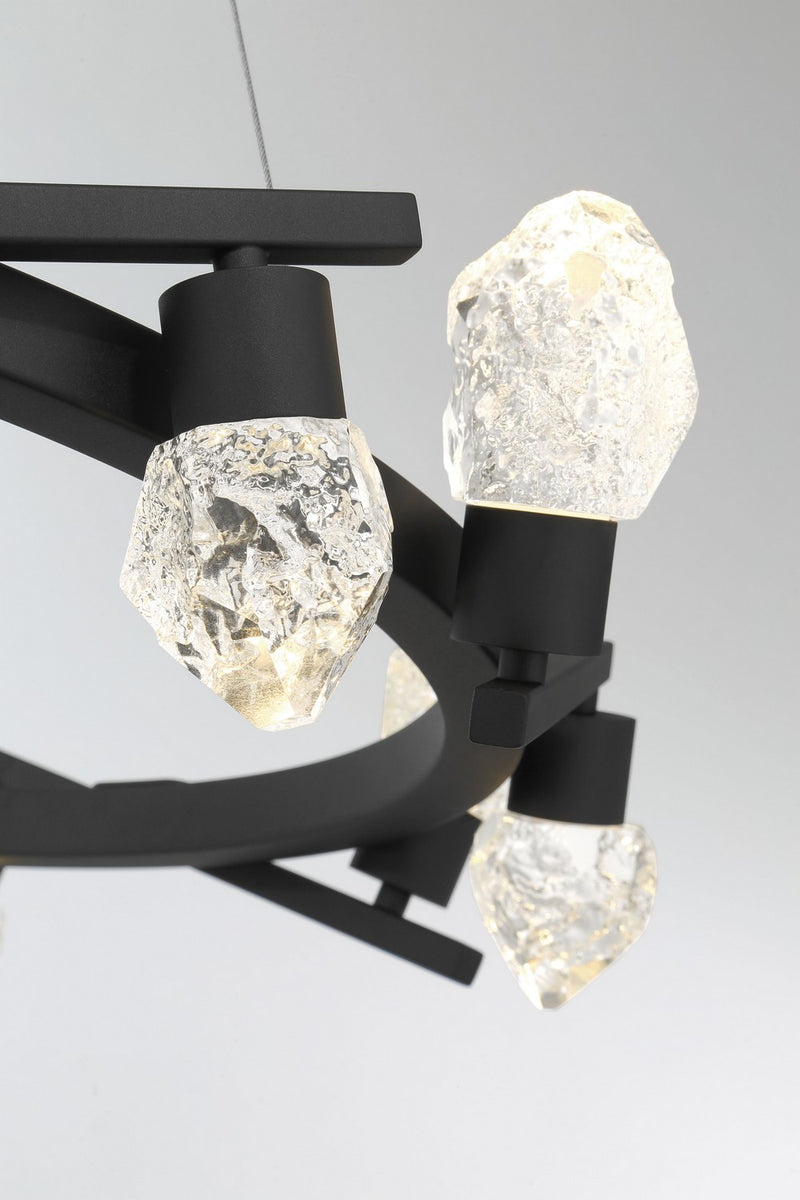 George Kovacs P1537-066-L Kosmyc LED Chandelier, Sand Black Alternate Image.jpg