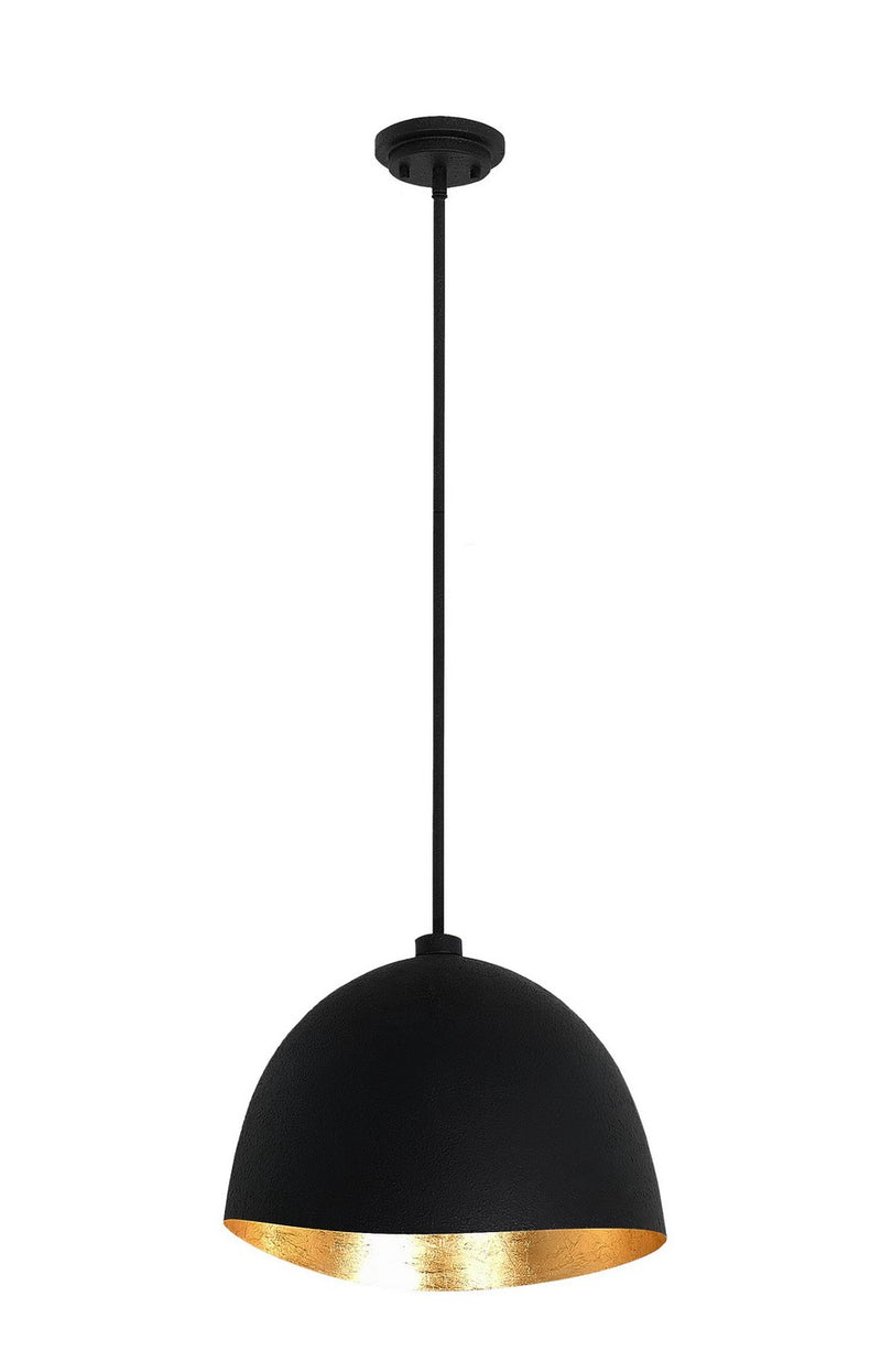 George Kovacs P1914-711 Eclos One Light Pendant, Coal With Gold Leaf Inside Alternate Image 4.jpg