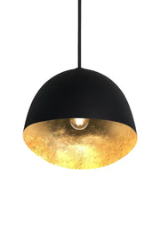 George Kovacs P1914-711 Eclos One Light Pendant, Coal With Gold Leaf Inside Alternate Image.jpg