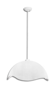 George Kovacs P1915-736 Eclos One Light Pendant, Textured White With Silver Leaf Inside Alternate Image.jpg