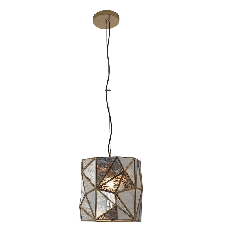 Metropolitan N1691-863 Geo-Gem One Light Mini Pendant, Brass Antique Alternate Image.jpg