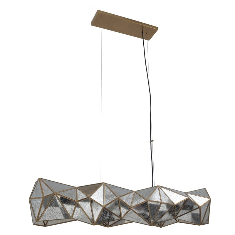 Metropolitan N1696-863 Geo-Gem Six Light Island Pendant, Brass Antique Alternate Image.jpg