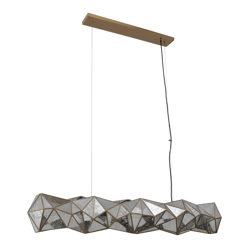 Metropolitan N1697-863 Geo-Gem Six Light Island Pendant, Brass Antique Alternate Image.jpg