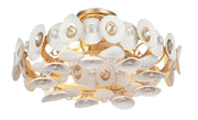 Metropolitan N1863-760 Niu Three Light Semi Flush Mount, Coconut Shell Gold / Coconut Shell White Alternate Image 3.jpg