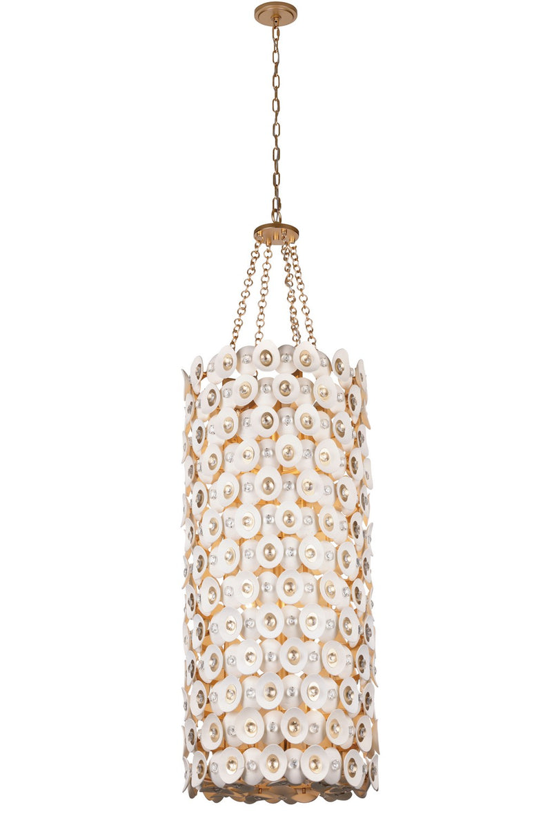 Metropolitan N1866-760 Niu 12 Light Foyer Pendant, Coconut Shell Gold / Coconut Shell White Alternate Image.jpg