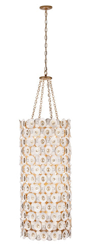 Metropolitan N1866-760 Niu 12 Light Foyer Pendant, Coconut Shell Gold / Coconut Shell White Alternate Image 2.jpg