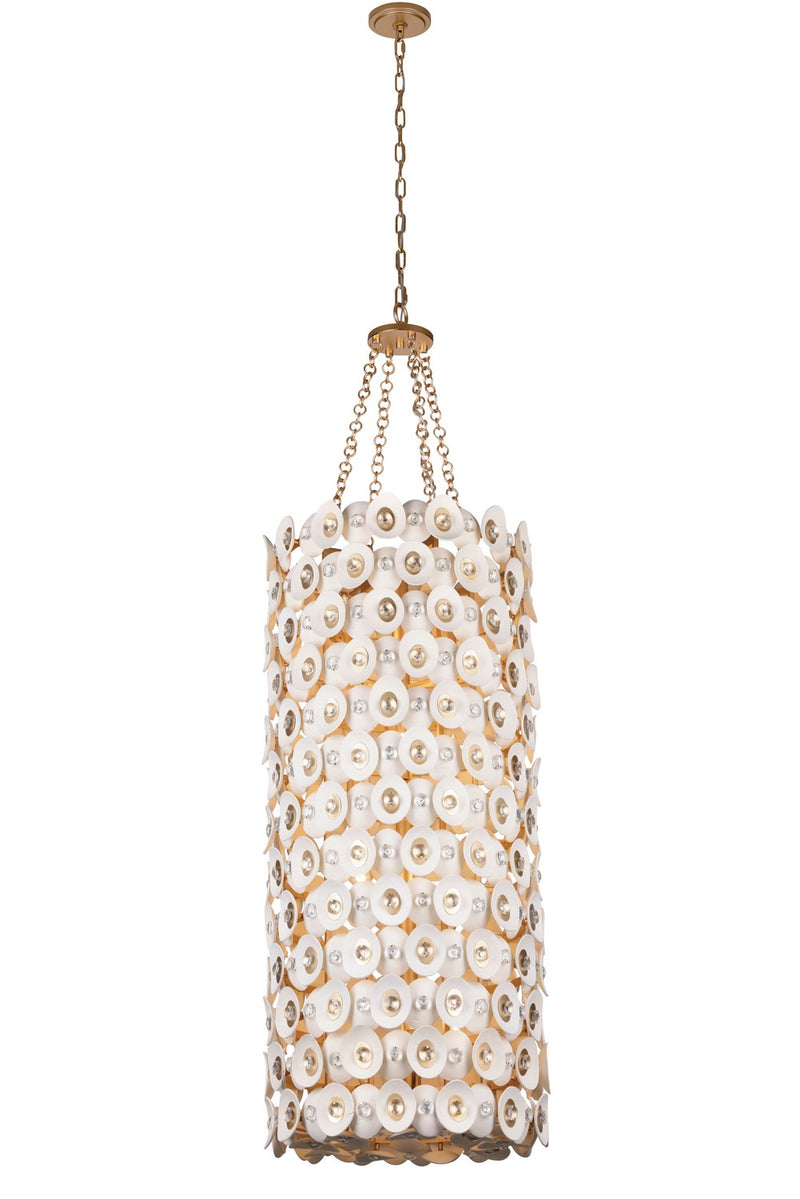 Metropolitan N1866-760 Niu 12 Light Foyer Pendant, Coconut Shell Gold / Coconut Shell White Alternate Image 3.jpg