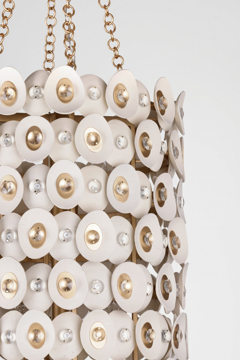 Metropolitan N1866-760 Niu 12 Light Foyer Pendant, Coconut Shell Gold / Coconut Shell White Alternate Image.jpg