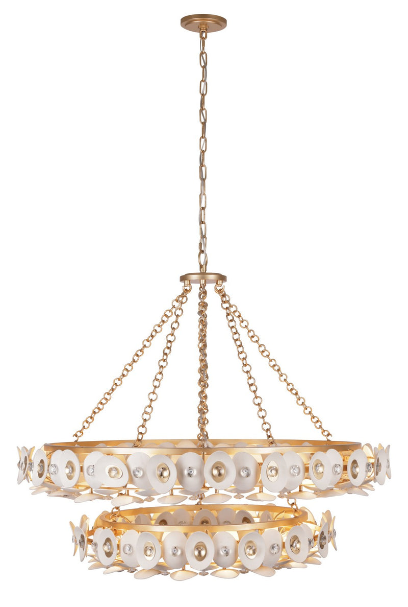 Metropolitan N1868-760 Niu 22 Light Chandelier, Coconut Shell Gold / Coconut Shell White Alternate Image.jpg
