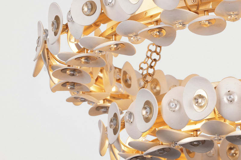 Metropolitan N1868-760 Niu 22 Light Chandelier, Coconut Shell Gold / Coconut Shell White Alternate Image 4.jpg