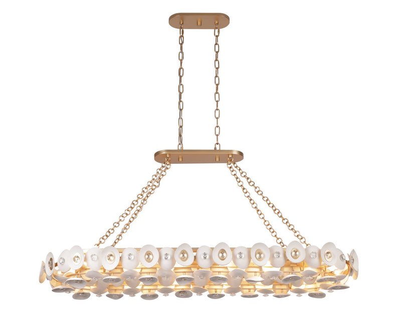 Metropolitan N1869-760 Niu 14 Light Island Pendant, Coconut Shell Gold / Coconut Shell White Alternate Image 2.jpg