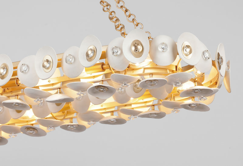 Metropolitan N1869-760 Niu 14 Light Island Pendant, Coconut Shell Gold / Coconut Shell White Alternate Image 4.jpg