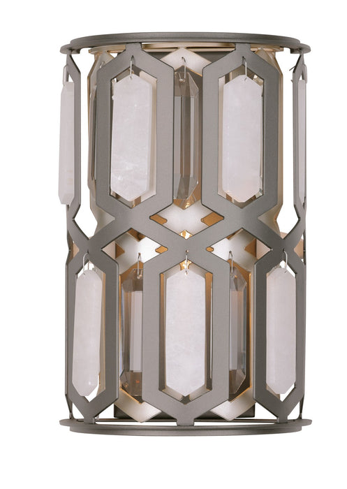 Minka Lavery 3581-795 Hexly One Light Wall Sconce, Coal And Brass Alternate Image.jpg