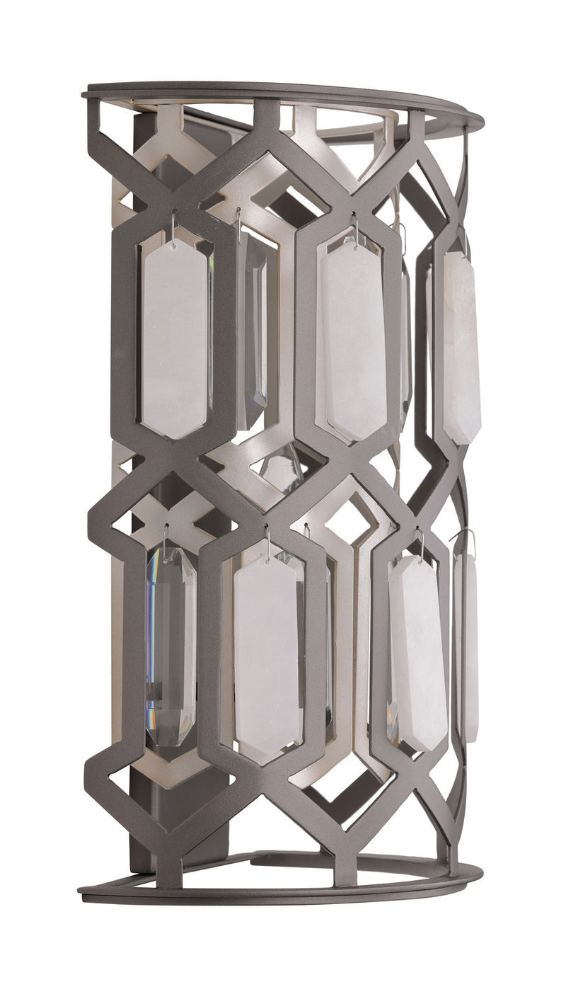 Minka Lavery 3582-795 Hexly One Light Wall Sconce, Coal And Brass Alternate Image.jpg