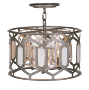 Minka Lavery 3585-795 Hexly Three Light Semi Flush Mount, Coal And Brass Alternate Image 4.jpg