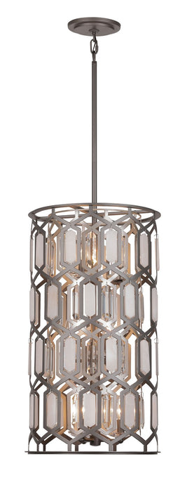 Minka Lavery 3586-795 Hexly Nine Light Foyer Pendant, Coal And Brass Alternate Image 2.jpg