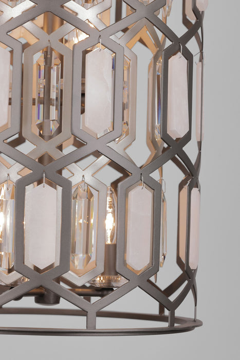 Minka Lavery 3586-795 Hexly Nine Light Foyer Pendant, Coal And Brass Alternate Image.jpg